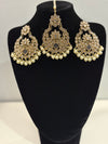 Gold & Pearl Earrings and Tikka – 3 Piece Set