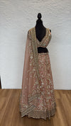 Peach Handwork Lengha