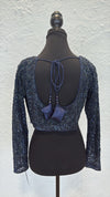 Navy Blue Handwork Lengha