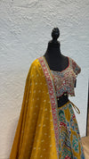 Mustard Panelled Sangeet Lengha