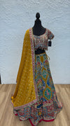 Mustard Panelled Sangeet Lengha