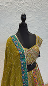Mehndi Green Lengha