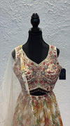 Ivory Print Lengha