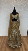 Dark Gold Reception Lengha