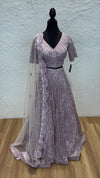 Lilac Handwork Lengha