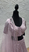 Lilac Handwork Lengha