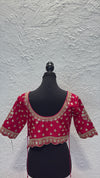 Hot Pink Gota Work Lengha