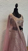 Pink & Silver Lengha